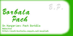 borbala pach business card