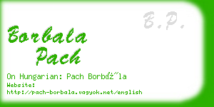 borbala pach business card